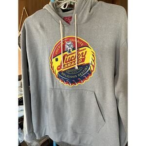 Lucky Brand Hooded Sweatshirt Men's L Multicolor Knit Pouch Pocket Long Sleeve